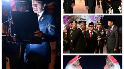 Perdana Di IKN, Presiden Joko Widodo Pimpin Apel Kehormatan dan Renungan Suci