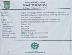 Proyek Dishub Dumai Senilai Rp.9,3 Milyar Diduga Dikerjakan Tidak Sesuai Prosedur