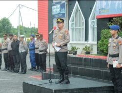 Kapolres Meranti Pimpin Apel Konsolidasi dan Pengecekan Kesiapan Personil Dalam Rangka Pengamanan Hari Buruh