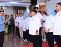 Bupati Kasmarni dan Wakil Bagus Santoso Hadiri Pelantikan DPK Apindo Bengkalis