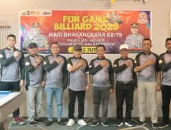 Semarak Bhayangkara ke 79 Kapolres Kep Meranti Membuka Turnamen Billiard
