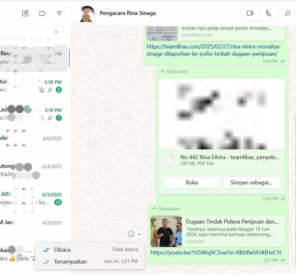 Sdri REM Tidak Membalas Konfirmasi dan Hak Jawab Redaksi Terkait Pemberitaan Dugaan Penipuan dan Laporan Korban AM