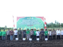 Polres Meranti Gelar Zoom Penanaman Jagung Serentak Kuartal II Di Desa Mantiasa