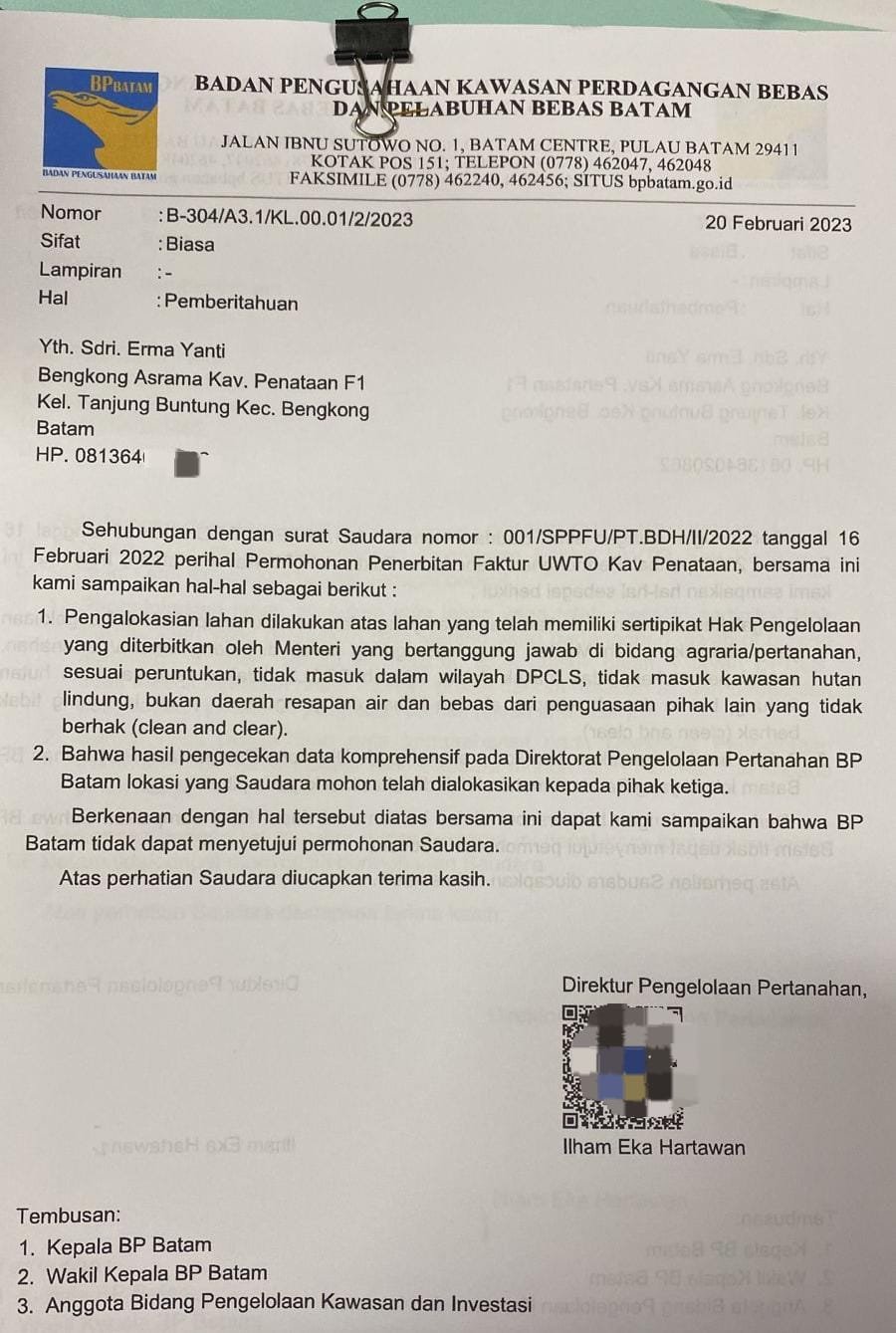 Beberapa Oknum Akan Dilaporkan Terkait Dugaan Penipuan, Penyalahgunaan Wewenang dan Pemalsuan Data di KSB Bengkong Asrama
