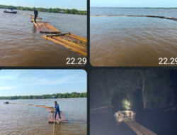 Polres Meranti Amankan 18 Rakit Kayu Diduga Hasil illegal Logging di Sungai Dedap