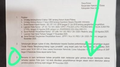 Polsek Lotu Keluarkan SP3 Dugaan Pelanggaran UU Pers oleh Oknum di Proyek Sekolah SMPN5 Namohalu Esiwa, Dinilai Tidak Berdasar