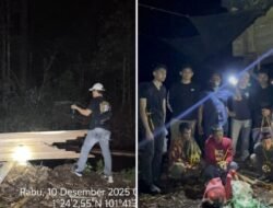 Polres Bengkalis Bekuk Tiga Pelaku Illegal Logging di Dusun Air Raja
