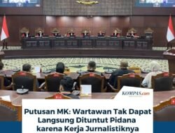 MK Tegaskan Wartawan Tak Bisa Langsung Dipidana atas Karya Jurnalistik