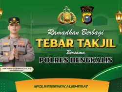 Polres bengkalis Bagikan 140 Porsi Takjil di Ponpes Sholawat Al Burdah Baa Khaalish