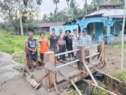 Polres Meranti dan Warga Gotong Royong, Bangun Dua Jembatan Merah Putih