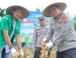 Polres Meranti Ikuti Panen Raya Jagung Nasional dan Launching Program Ketahanan Pangan Polri