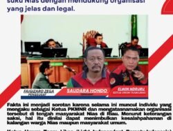 Sidang PMH S. Hondro di PN Pekanbaru Ungkap PKMNR Tidak Berbadan Hukum, Elwin Ndruru Ketum Team Libas: Mari Jaga Nama Baik Suku Nias Dengan Mendukung Organisasi Yang Jelas dan Legal. 