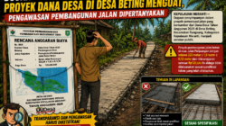 Dugaan Penyimpangan Proyek Dana Desa di Desa Beting Menguat, Pengawasan Pembangunan Jalan Dipertanyakan