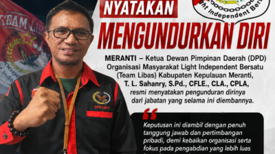 Ketua DPD Team Libas Kepulauan Meranti Nyatakan Mengundurkan Diri