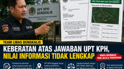 TEAM LIBAS Bengkalis Keberatan atas Jawaban UPT KPH, Nilai Informasi yang Diberikan Tidak Lengkap