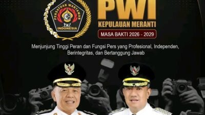 Bupati Kepulauan Meranti AKBP (Purn) H. Asmar Ucapkan Selamat Atas Pelantikan Pengurus PWI Kepulauan Meranti Masa Bakti 2026–2029