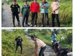 Jaga Kelancaran Akses Jalan Lintas, Sekcam Pulau Merbau Pimpin Gotong Royong Rutin di Desa Renak Dungun