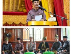 Meranti Sambut Kapolres Baru dan Tamu Melaka dengan Tepung Tawar, Persaudaraan Serumpun Kian Erat