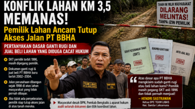 Masyarakat Pertanyakan Dasar Klaim PT BBHA, Pemilik Lahan Siap Tutup Akses Jalan yang Diduga Berdiri di Atas Tanah Mereka