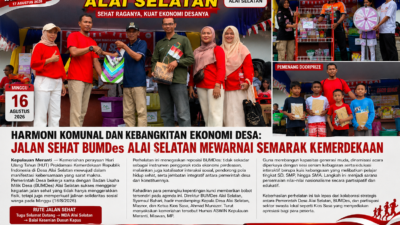 Harmoni Komunal dan Kebangkitan Ekonomi Desa: Jalan Sehat BUMDes Alai Selatan Mewarnai Semarak Kemerdekaan