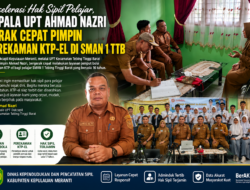 Akselerasi Hak Sipil Pelajar, Kepala UPT Ahmad Nazri Gerak Cepat Pimpin Perekaman KTP-el di SMAN 1 TTB