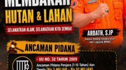 Tingkatkan Kesadaran Karhutla, Kabid Darlog BPBD Kepulauan Meranti Ardath, S.IP Tegaskan Imbauan dan Sanksi Pidana Pembakaran Lahan