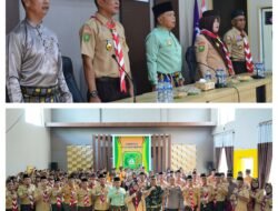 Bupati Asmar Lepas 77 Kontingen Pramuka Meranti Ikuti Jambore Nasional XII 2026 di Cibubur