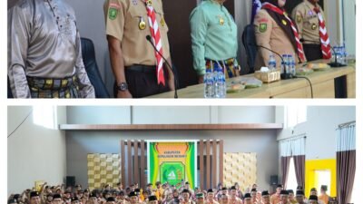 Bupati Asmar Lepas 77 Kontingen Pramuka Meranti Ikuti Jambore Nasional XII 2026 di Cibubur