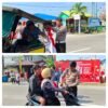 Jelang HUT RI ke-81, Satlantas Polres Meranti Bagikan Bendera Merah Putih kepada Pengendara
