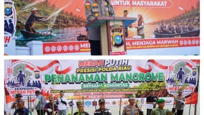 Jaga Lingkungan di Pulau Terluar, Ekspedisi Merah Putih Presisi Polda Riau Gandeng Komunitas dan Penggiat Medsos