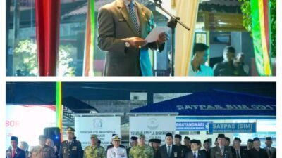 Pawai Obor HUT RI ke-81 di Meranti, Sekda: Semangat Perjuangan Harus Terus Menyala