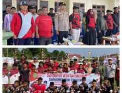 Polsek Tebing Tinggi Barat Kawal Pembukaan Turnamen Mini Soccer Pelajar hingga Kondusif