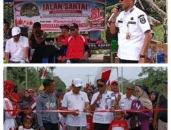 Dekat dengan Rakyat dan Berdedikasi, Camat Pulau Merbau Hermansyah, S.H. Lepas Jalan Santai Komunitas Kampong Kamter