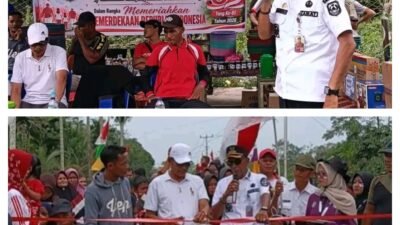 Dekat dengan Rakyat dan Berdedikasi, Camat Pulau Merbau Hermansyah, S.H. Lepas Jalan Santai Komunitas Kampong Kamter