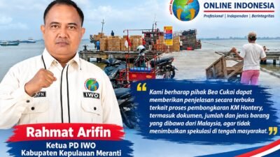 KM Hontery Bongkar Muatan Asal Malaysia di Pelabuhan I Selatpanjang, IWO Pertanyakan Transparansi Dokumen Kepabeanan