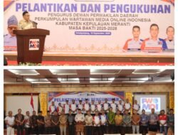 PW MOI Meranti Dikukuhkan, Bupati Asmar Tekankan Pers Profesional, Berintegritas dan Berorientasi Kepentingan Publik