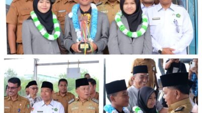 Bupati Asmar Sambut Empat Putra-Putri Meranti, Pulang dari MTQ Nasional Bawa Prestasi