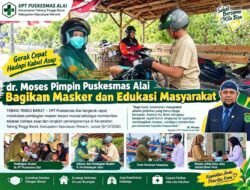 Gerak Cepat Hadapi Kabut Asap, dr. Moses Pimpin Puskesmas Alai Bagikan Masker dan Edukasi Masyarakat