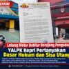 Lelang Motor Debitur Berujung Pengaduan, YALPK Kepri Pertanyakan Dasar Hukum dan Sisa Utang