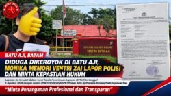 Diduga Dikeroyok di Batu Aji, Monika Memori Ventri Zai Lapor Polisi dan Minta Kepastian Hukum